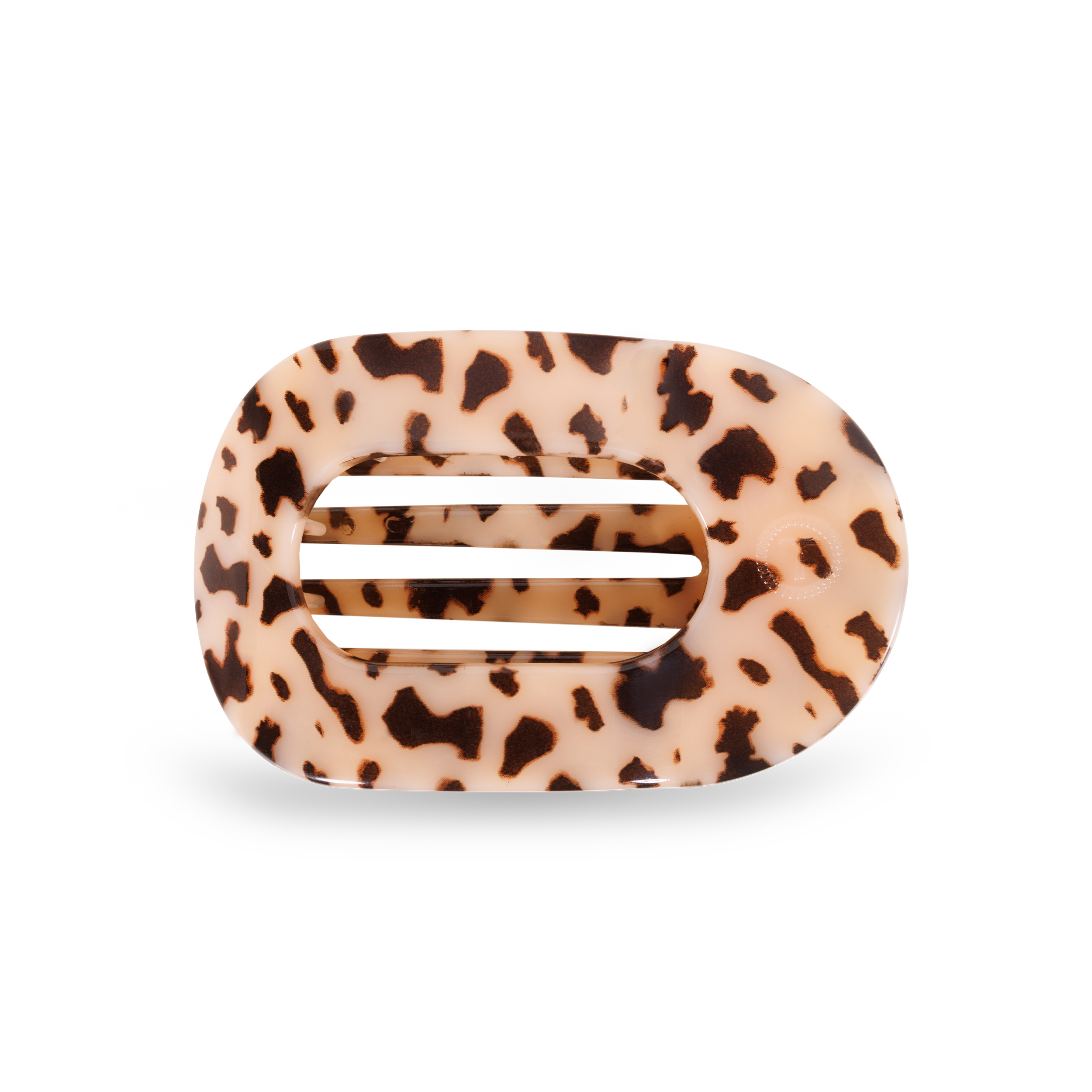 Flat Round Hair Clip | Blonde Tortoise