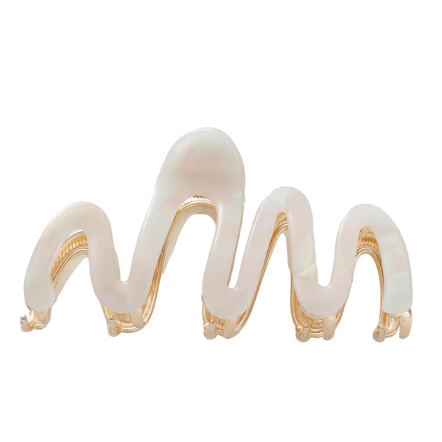 Willow Rosé | Large Squiggle Metal Claw Clip