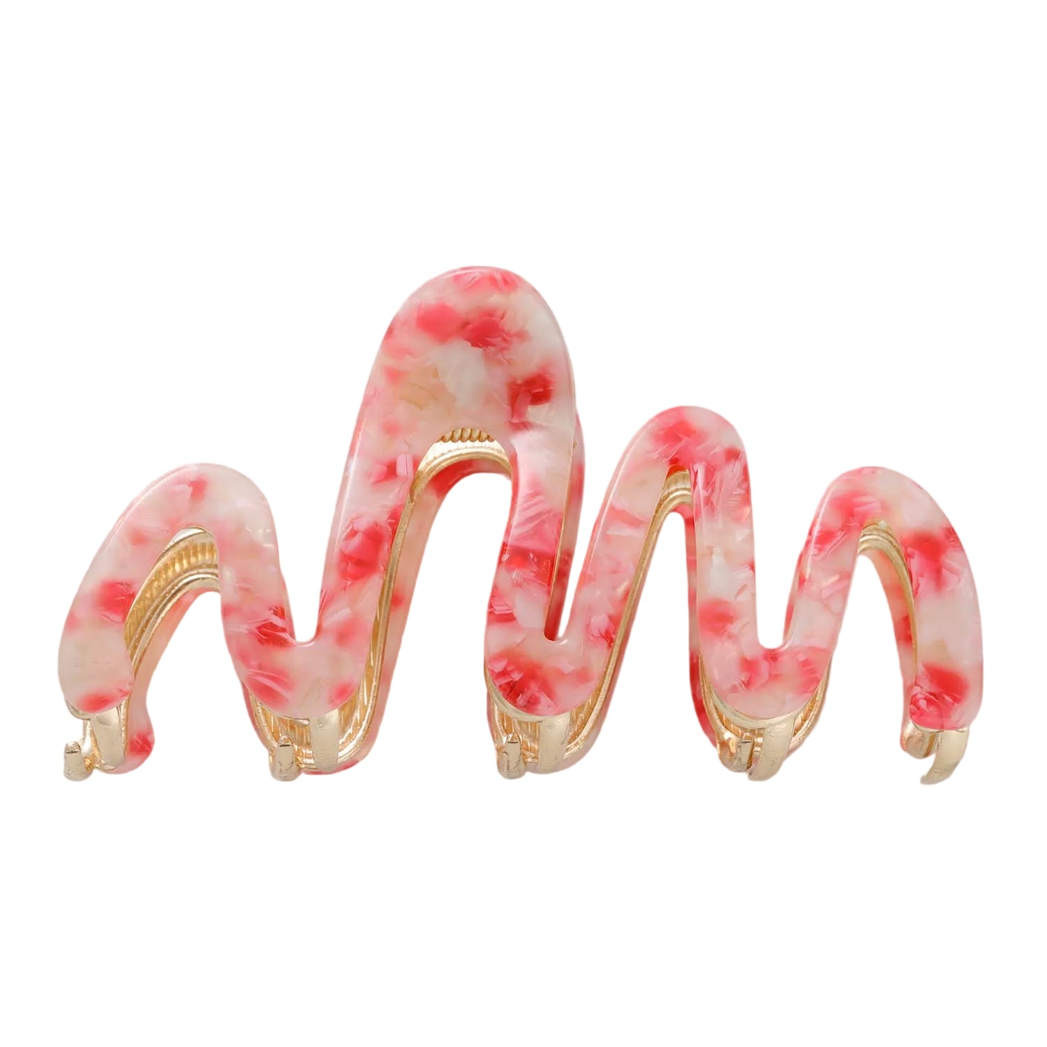 Willow Rosé | Large Squiggle Metal Claw Clip