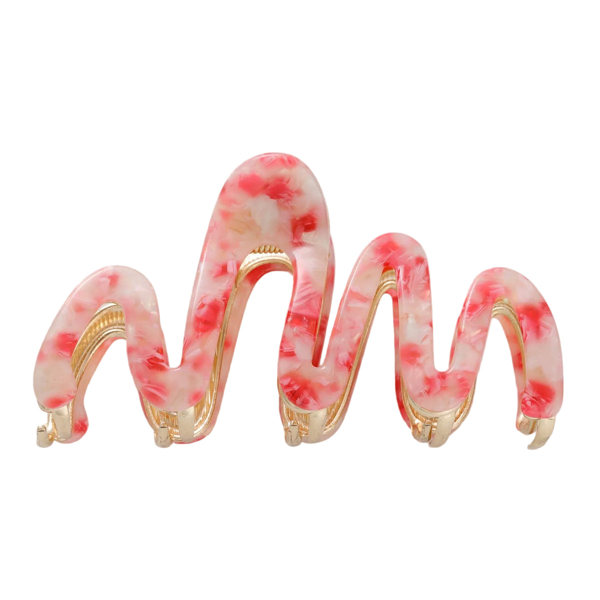 Willow Rosé | Large Squiggle Metal Claw Clip