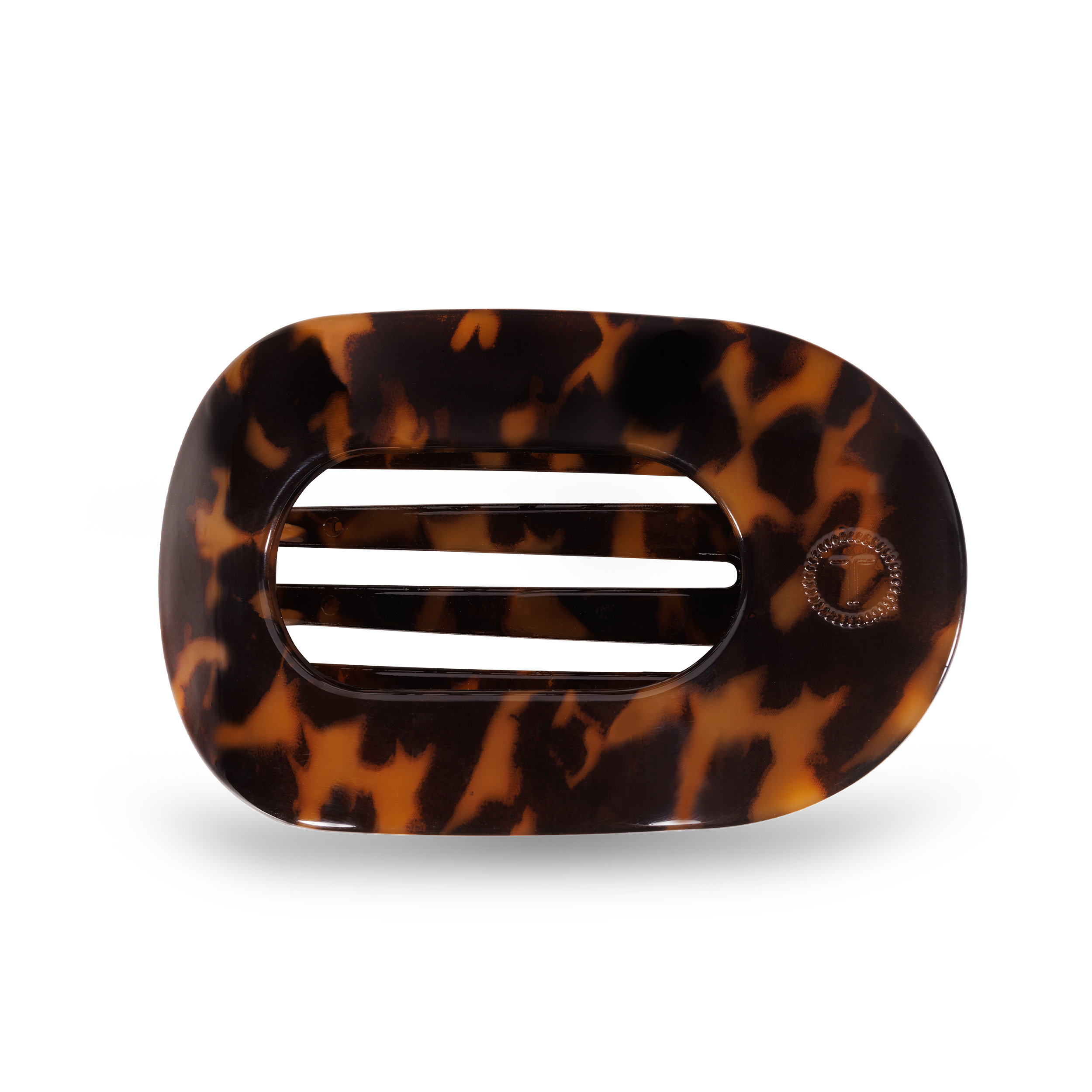 Flat Round Hair Clip | Tortoise
