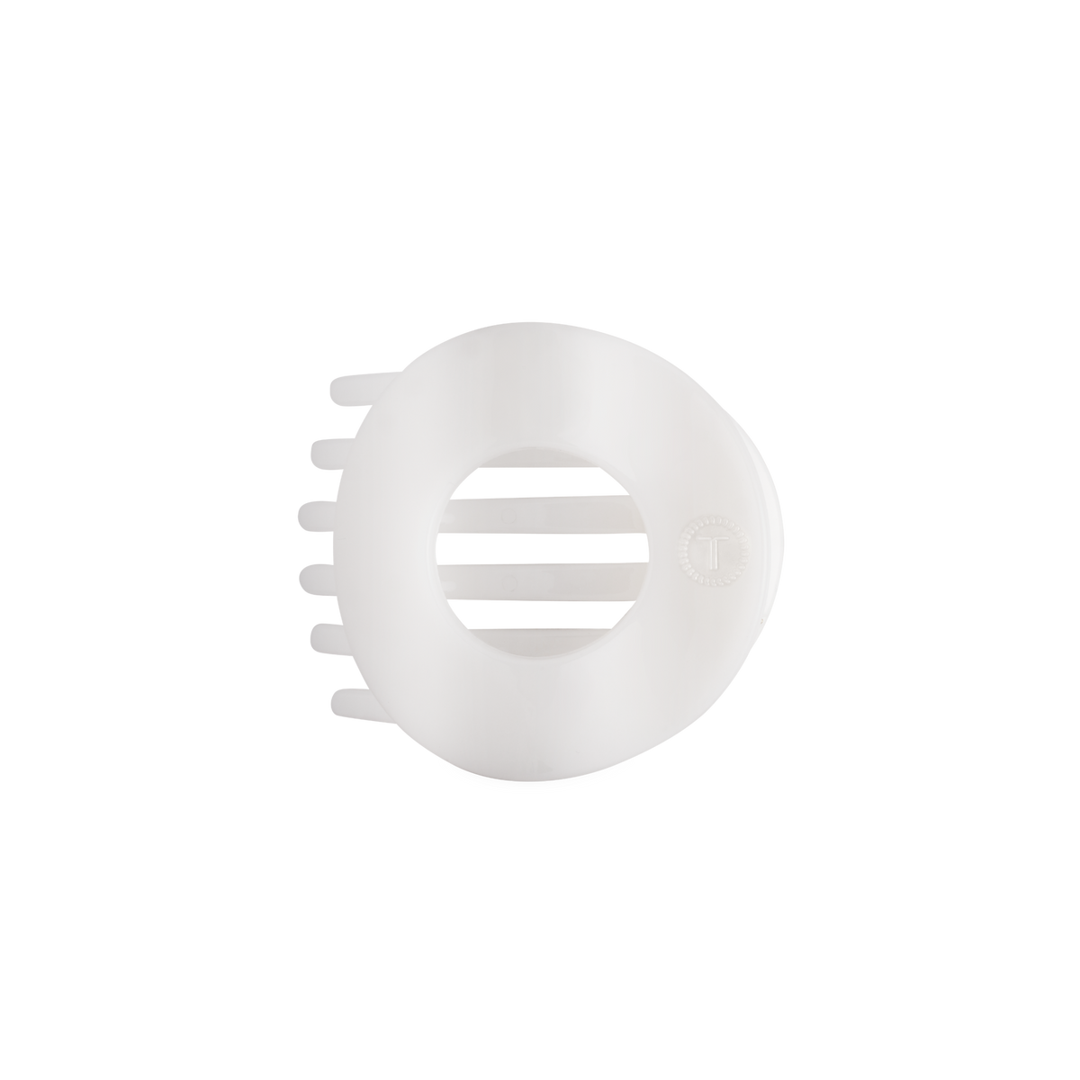 Flat Circle Hair Clip | Medium | Coconut White