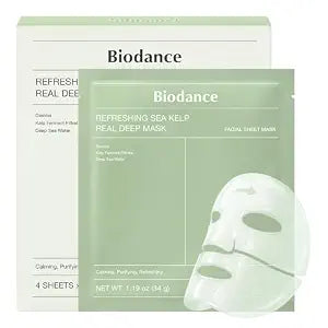 Refreshing Sea Kelp Real Deep Face Sheet Mask Set of 4