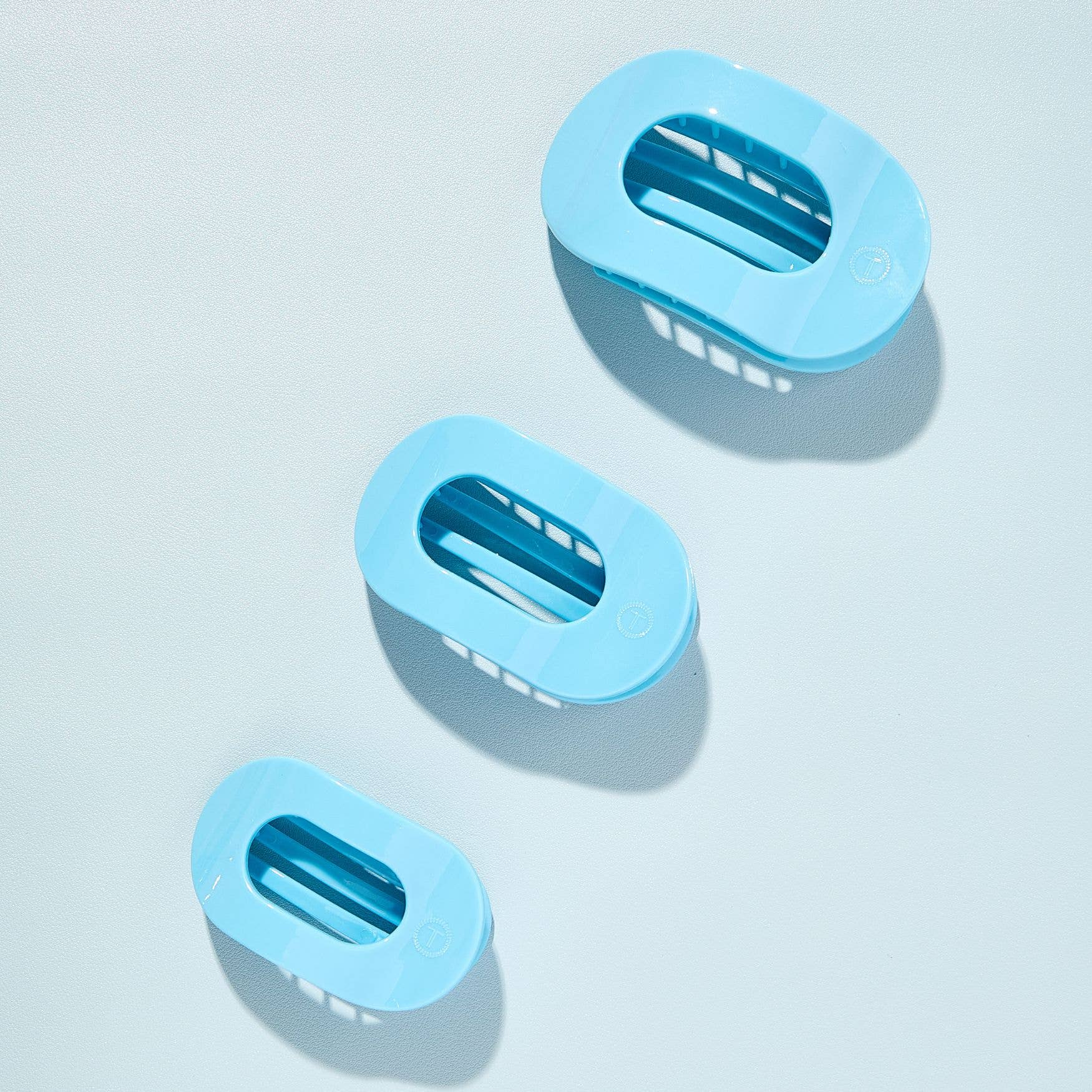 Flat Round Hair Clip | Summer Sky