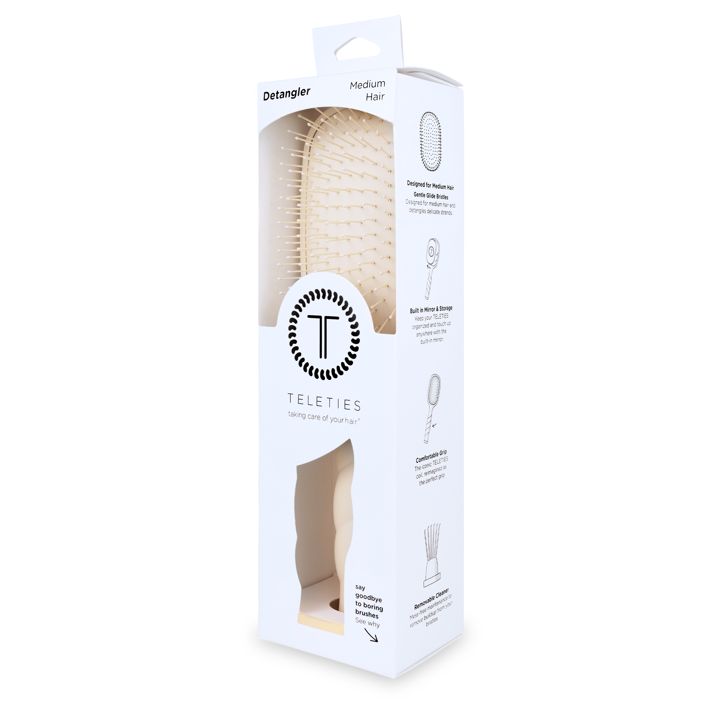 Detangler Hair Brush for Medium Hair - Tan