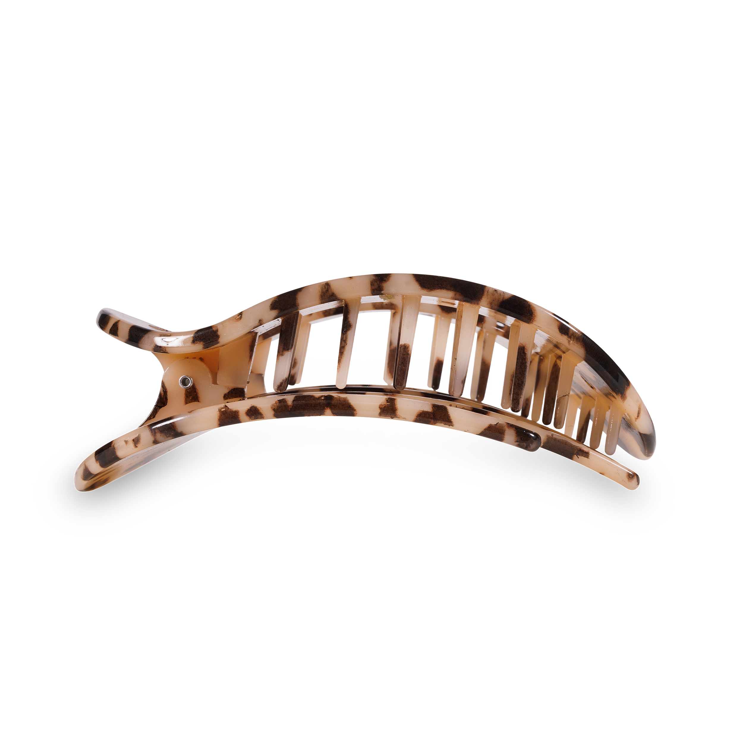 Flat Round Hair Clip| Large | Blonde Tortoise