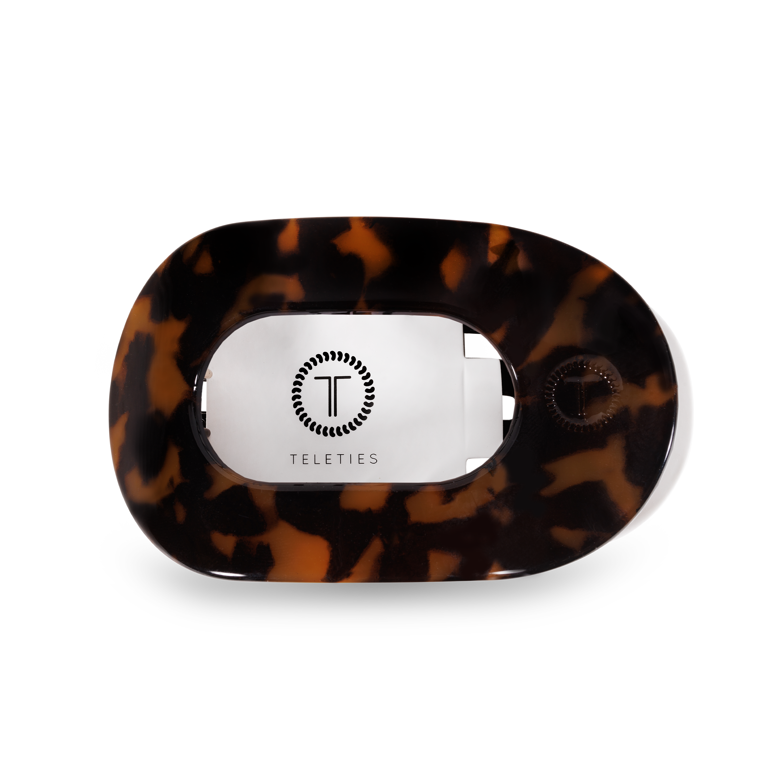 Flat Round Hair Clip | Tortoise