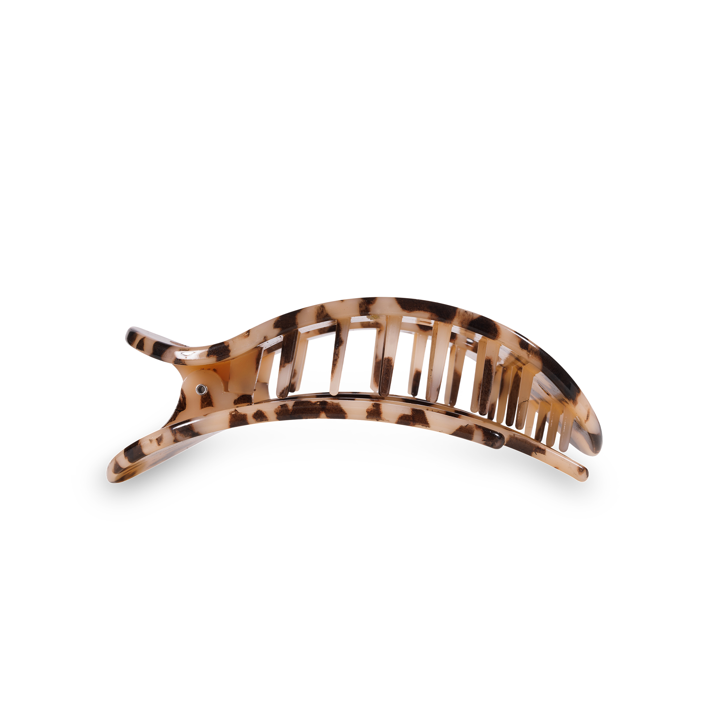 Flat Round Hair Clip | Blonde Tortoise