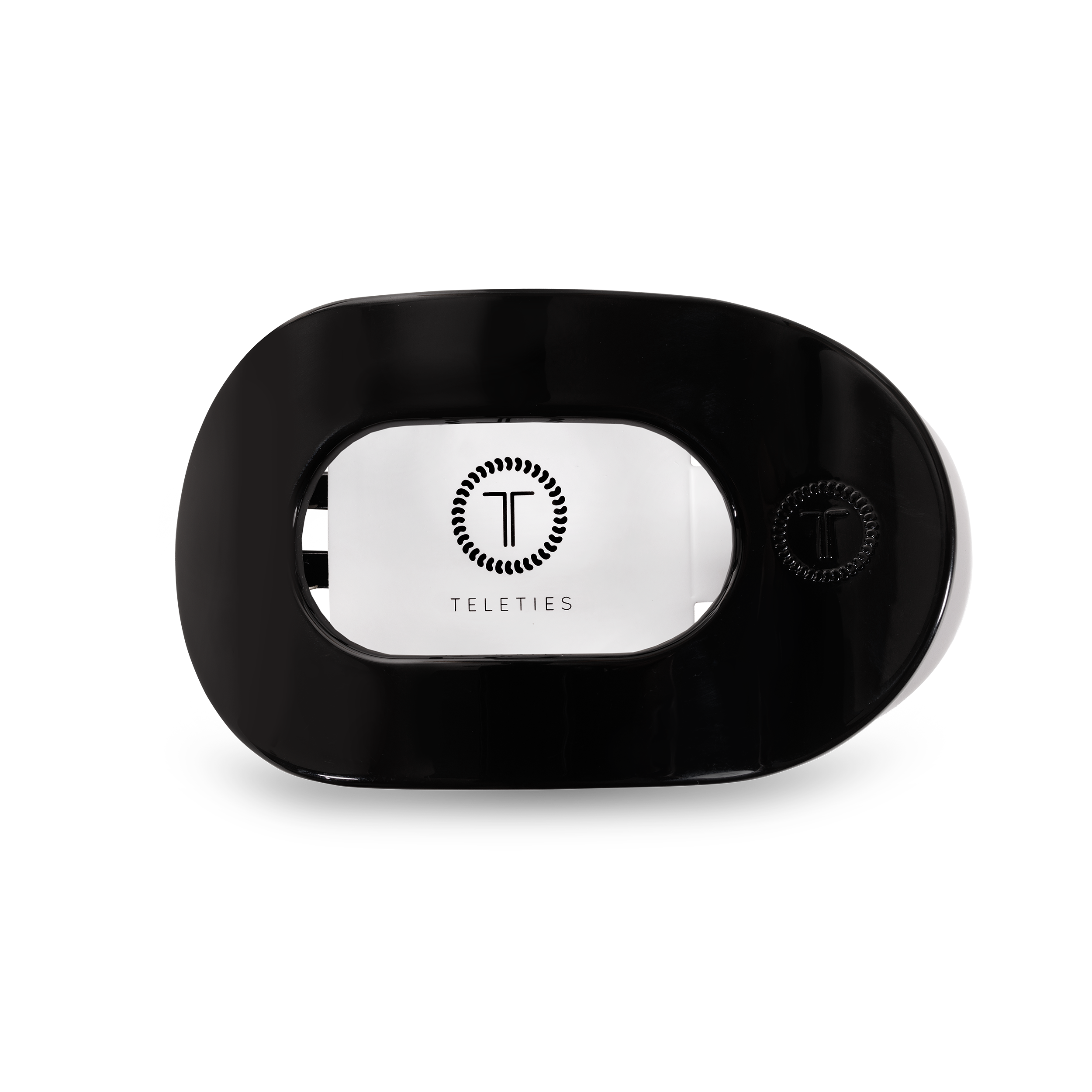 Flat Round Hair Clip | Jet Black