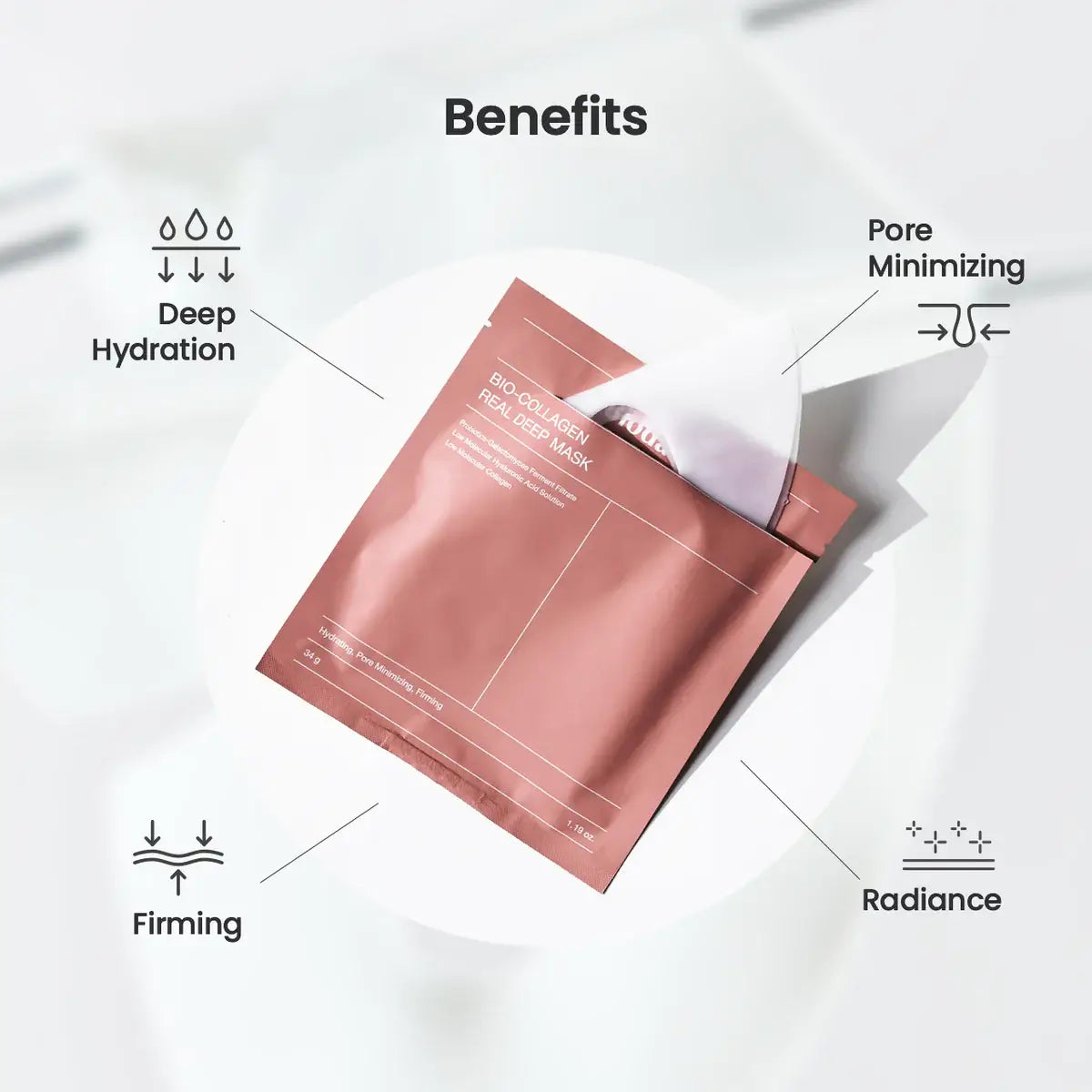 Bio-Collagen Real Deep Face Sheet Mask Set of 4