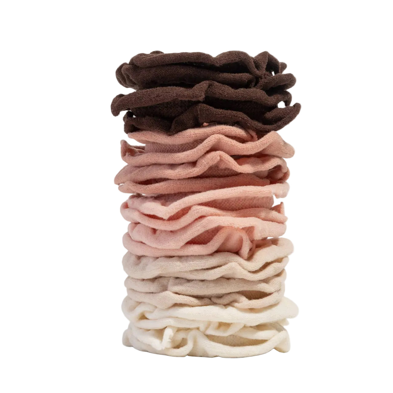 Recycled Fabric Petal Hair Elastics 10pc Set - Blush