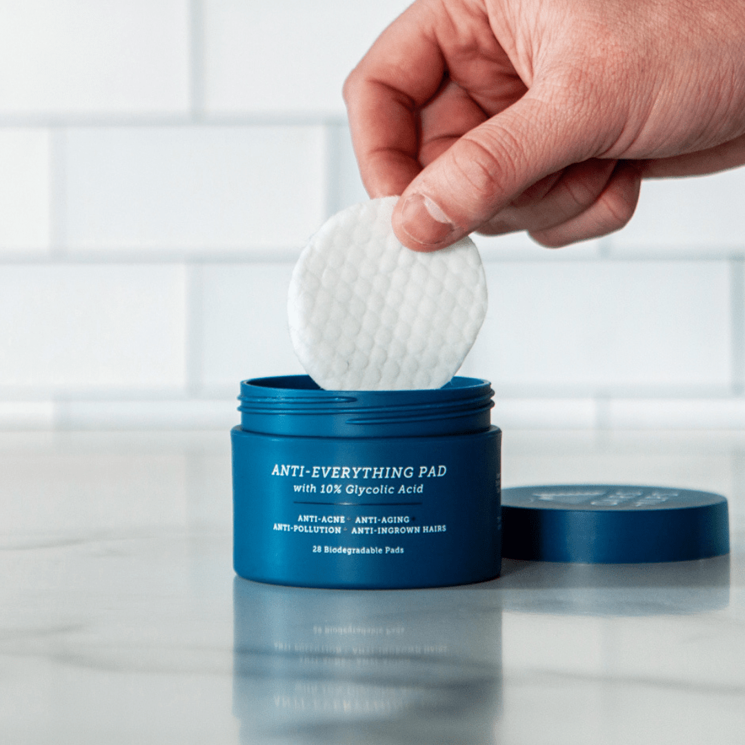 Men’s Exfoliating Face Wipes, Glycolic & Salicylic Acid Pads