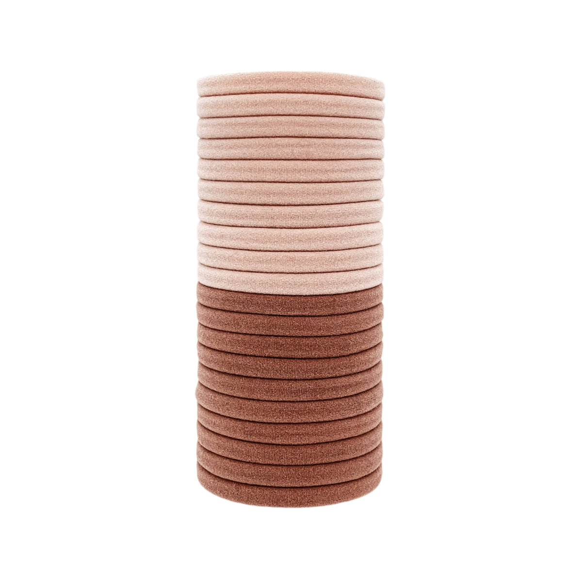 Seamless Elastic Hair Ties All Day Hold 20pc set - Blush