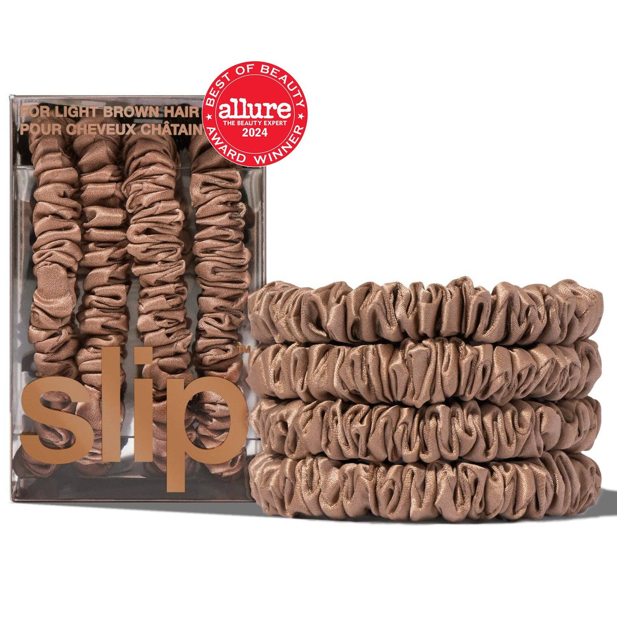 Back to Basics Light Brown Skinny Scrunchies