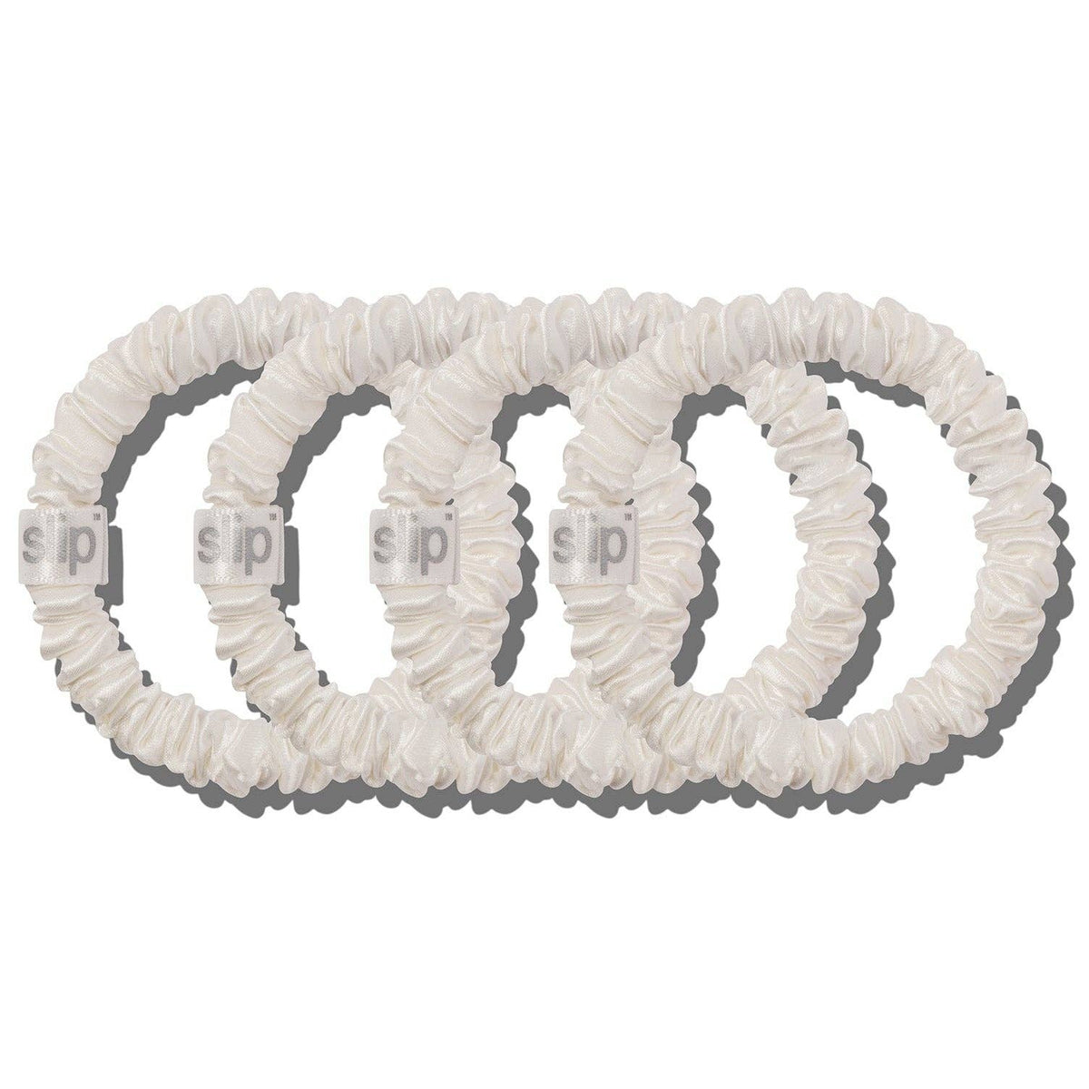 Back to School White Skinny Scrunchies