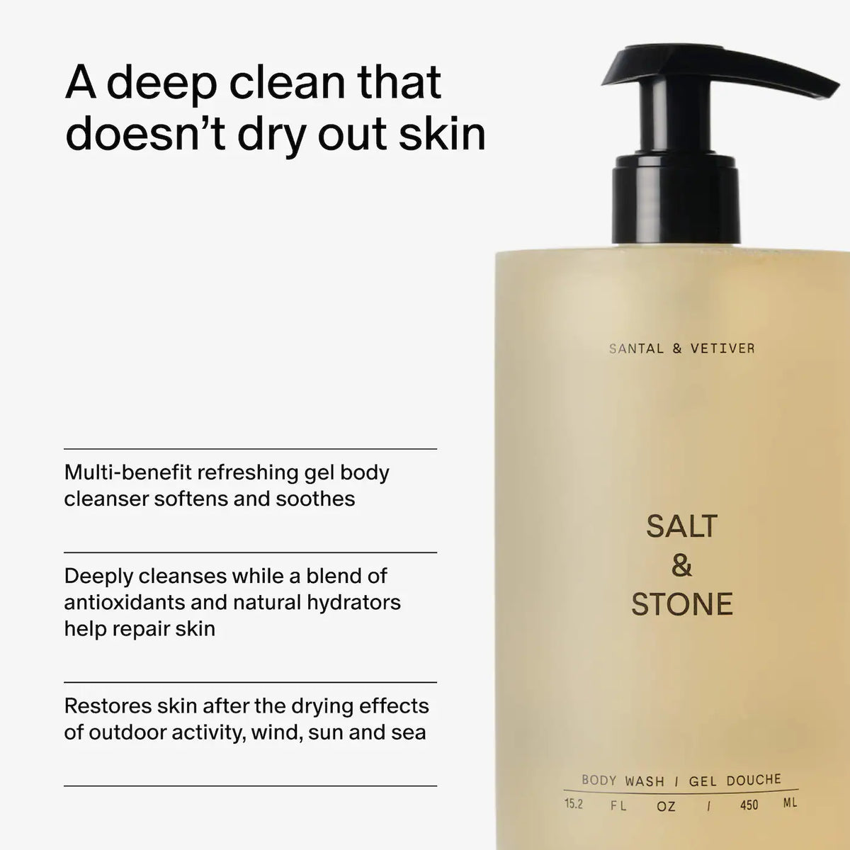 Santal & Vetiver Refillable Body Wash with Niacinamide + Probiotic