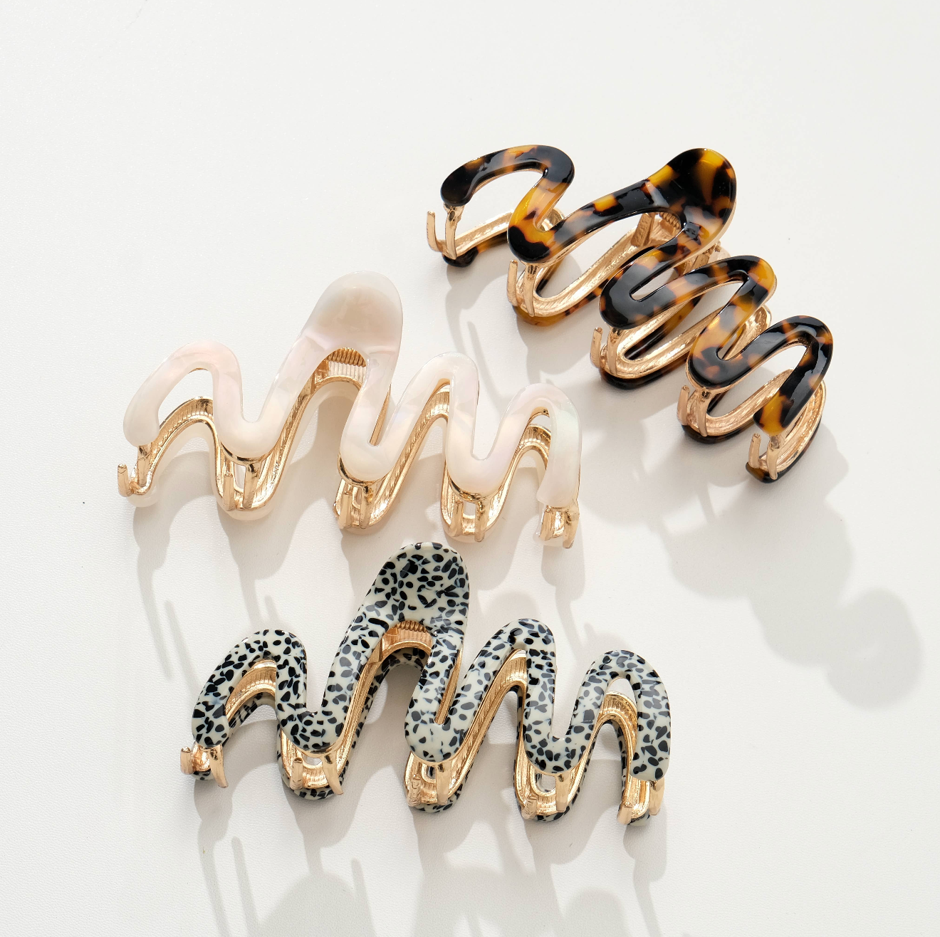 Willow | Large Squiggle Metal Claw Clip