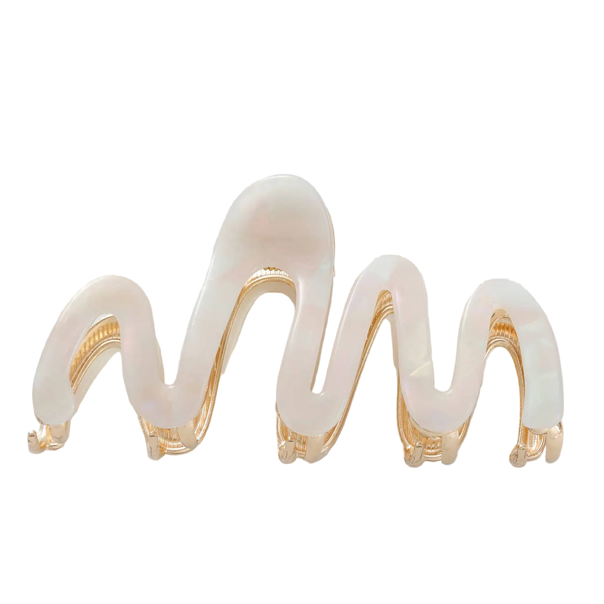 Willow Rosé | Large Squiggle Metal Claw Clip