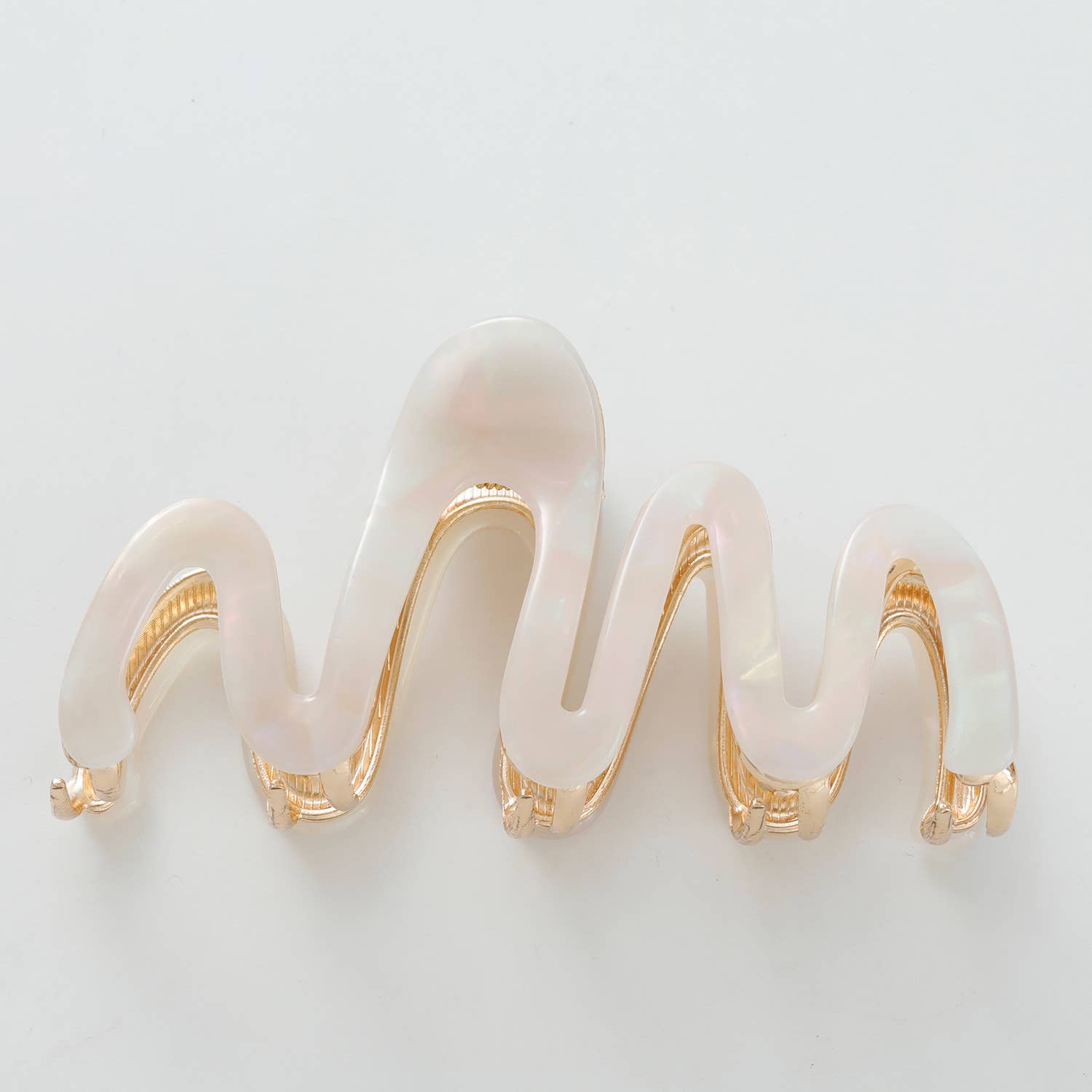Willow Rosé Large Squiggle Metal Claw Clip