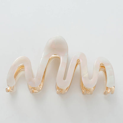 Willow Rosé Large Squiggle Metal Claw Clip