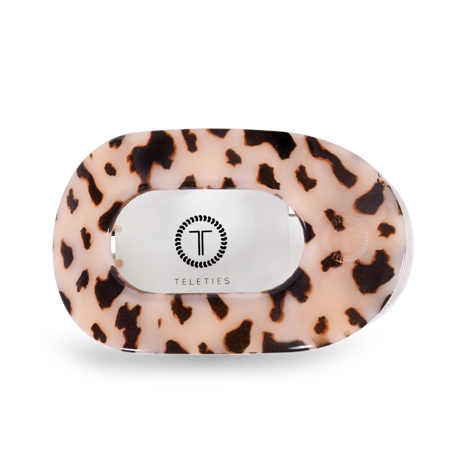 Flat Round Hair Clip| Large | Blonde Tortoise