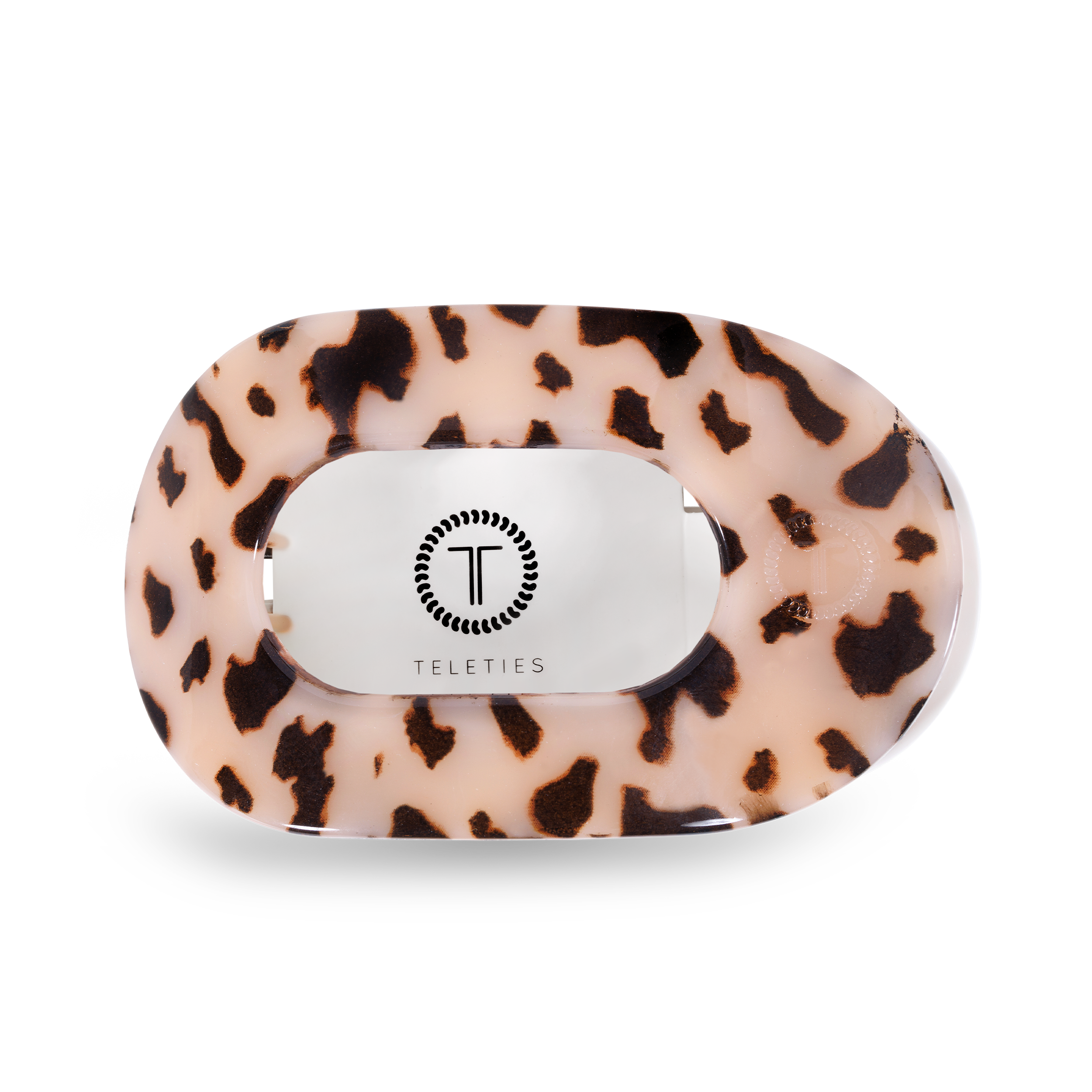 Flat Round Hair Clip| Large | Blonde Tortoise