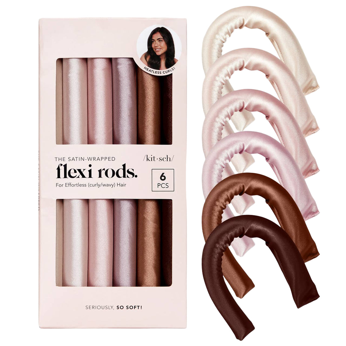Satin Wrapped Flexi Rods - 6pc Set