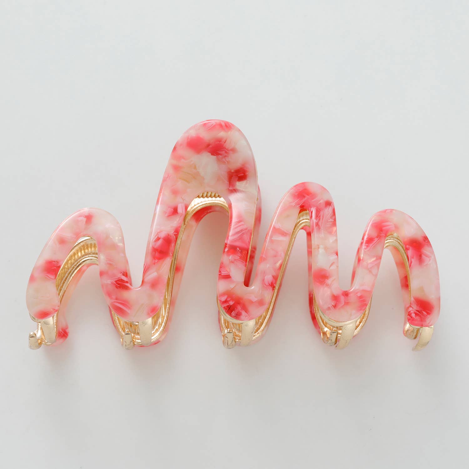 Willow Rosé Large Squiggle Metal Claw Clip