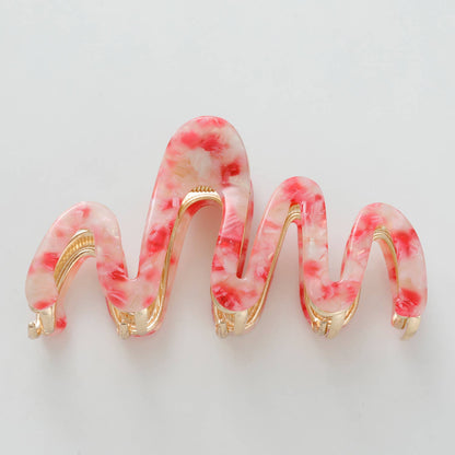 Willow Rosé Large Squiggle Metal Claw Clip