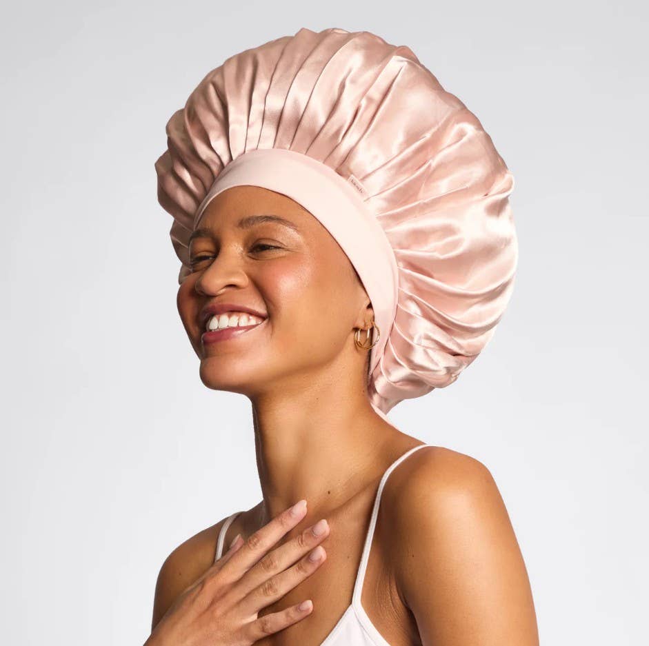 Adjustable Oversized Satin Bonnet - Aura