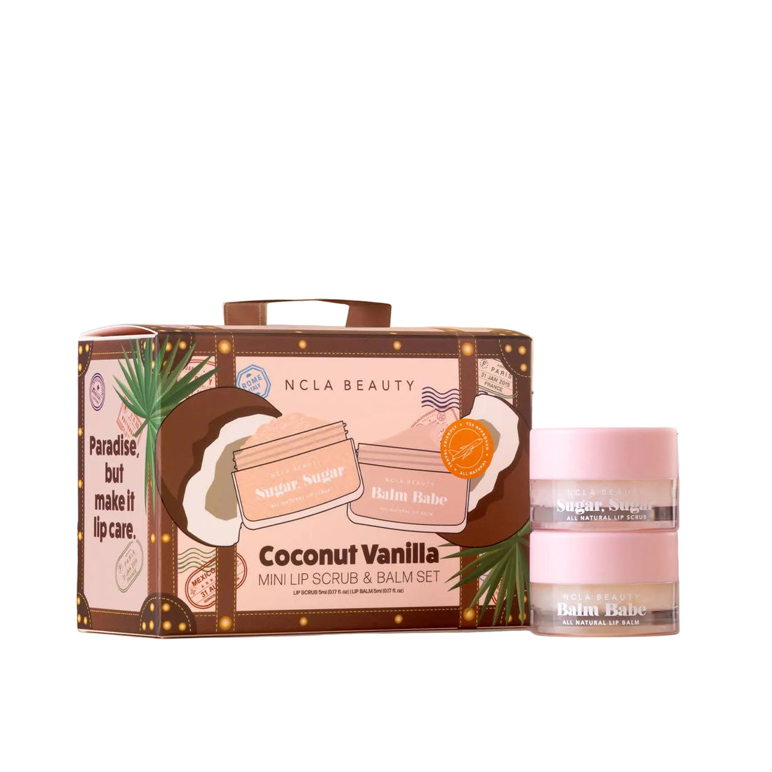 Coconut Vanilla Mini Suitcase Lip Set