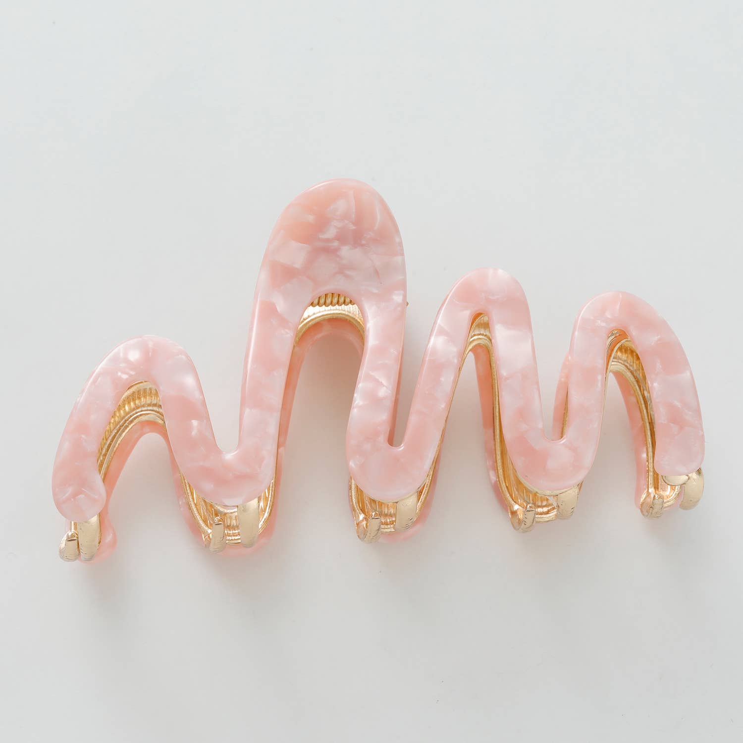 Willow Rosé Large Squiggle Metal Claw Clip