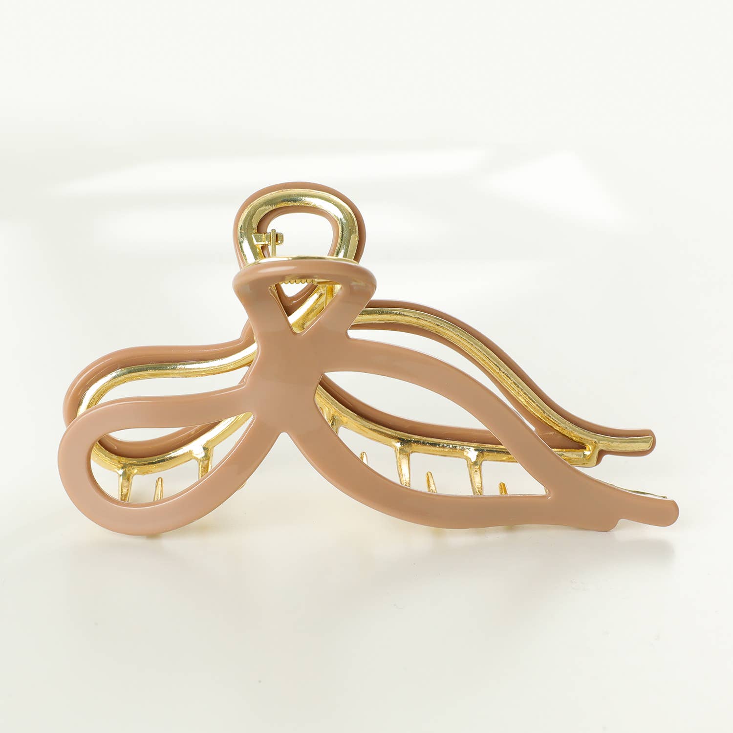 Sabrina Large Ribbon Bow Metal Claw Clip