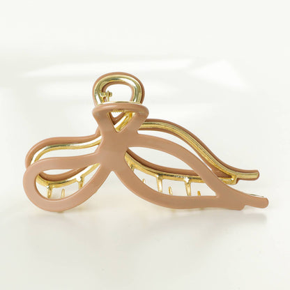 Sabrina Large Ribbon Bow Metal Claw Clip