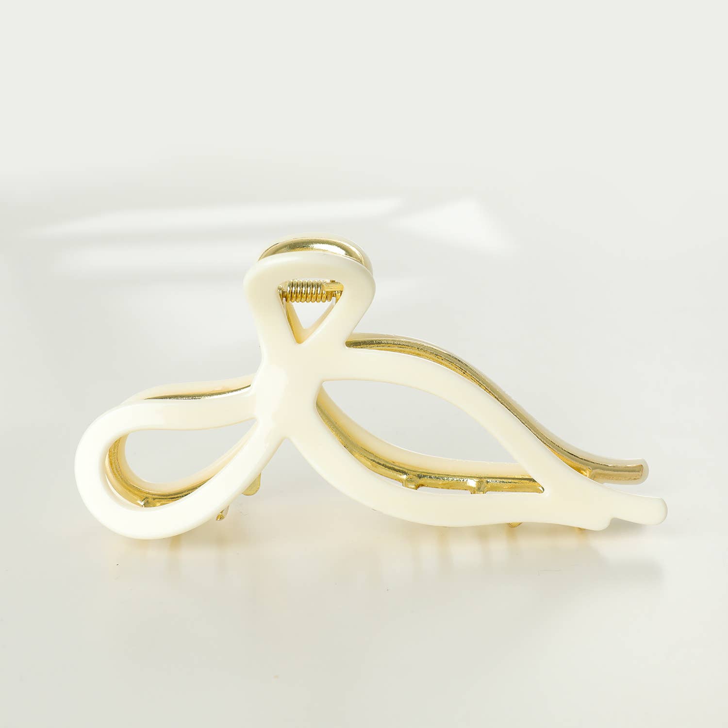 Sabrina Large Ribbon Bow Metal Claw Clip