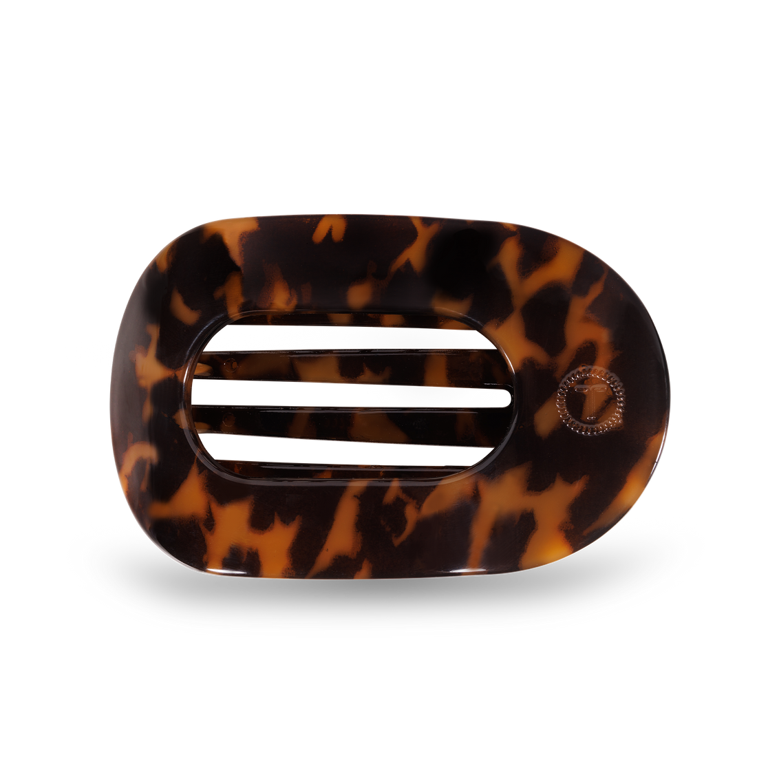 Flat Round Hair Clip | Tortoise