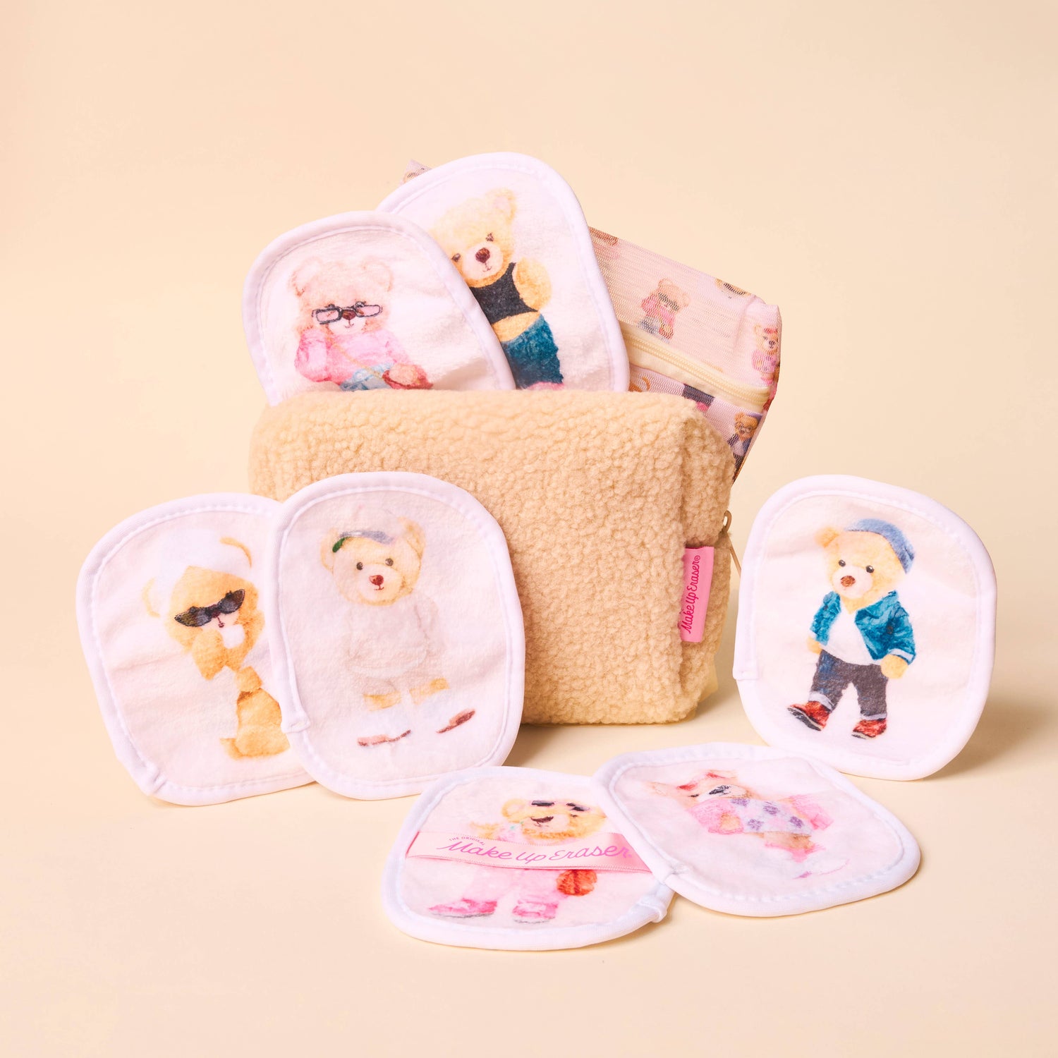 Teddy Bear 7-Day Gift Set &amp; Plush Cosmetic Bag