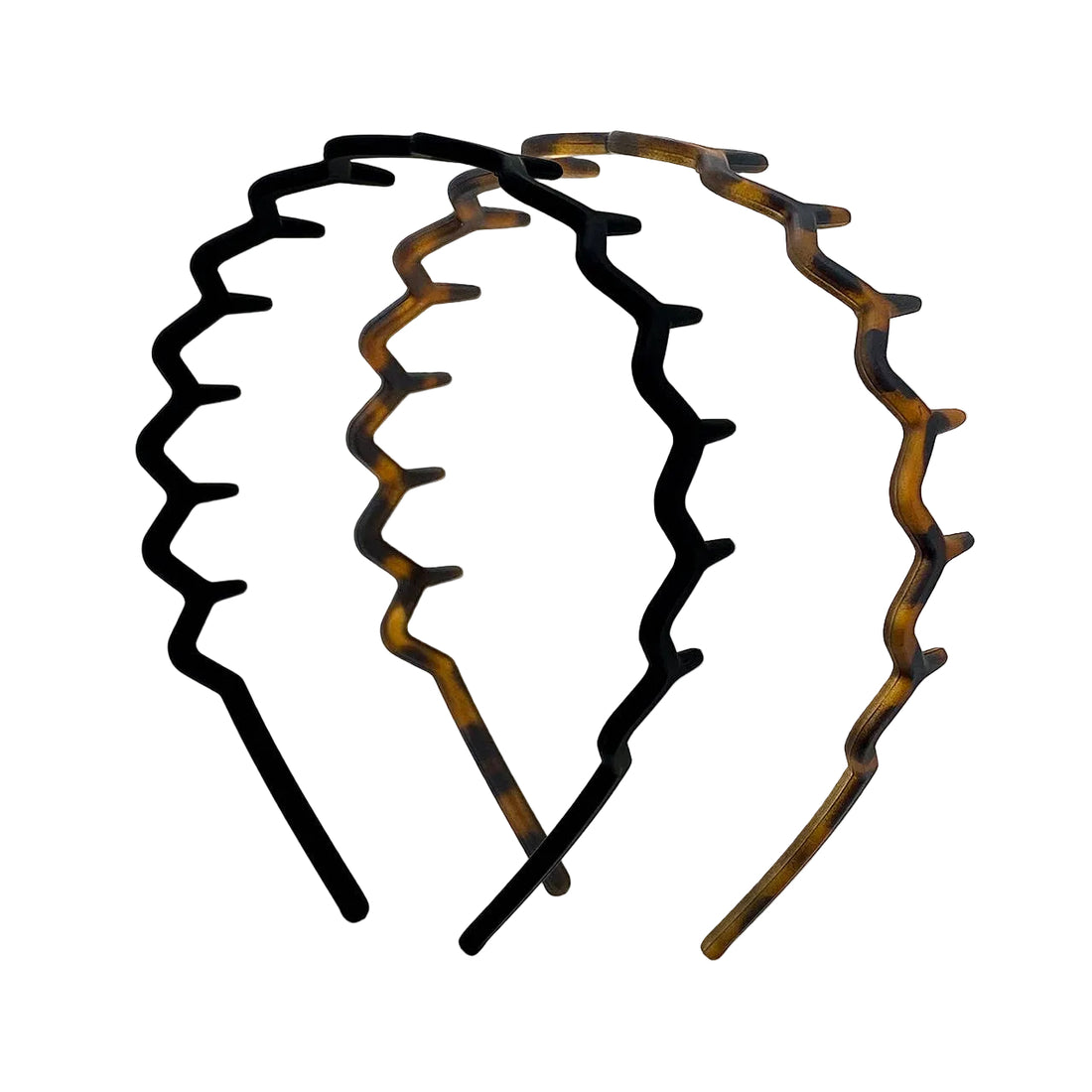 Zig Zag Headband 2pc - Black &amp; Tort