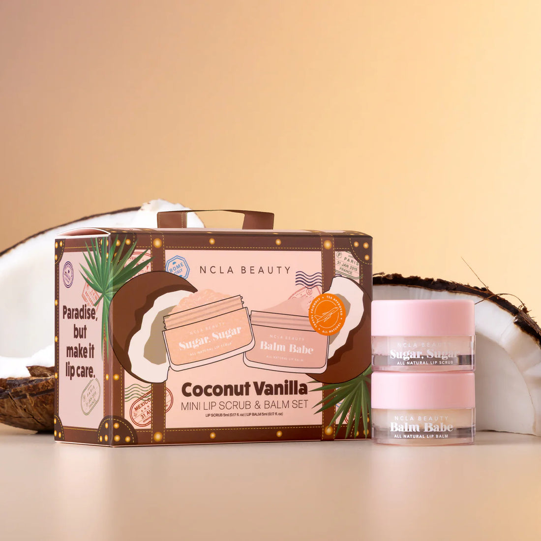 Coconut Vanilla Mini Suitcase Lip Set