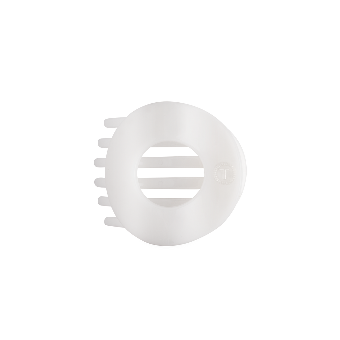Flat Circle Hair Clip | Medium | Coconut White