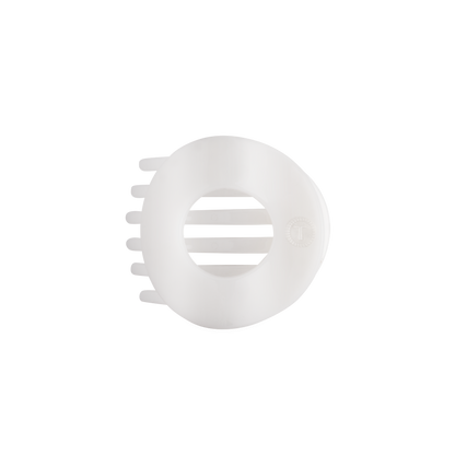 Flat Circle Hair Clip | Medium | Coconut White