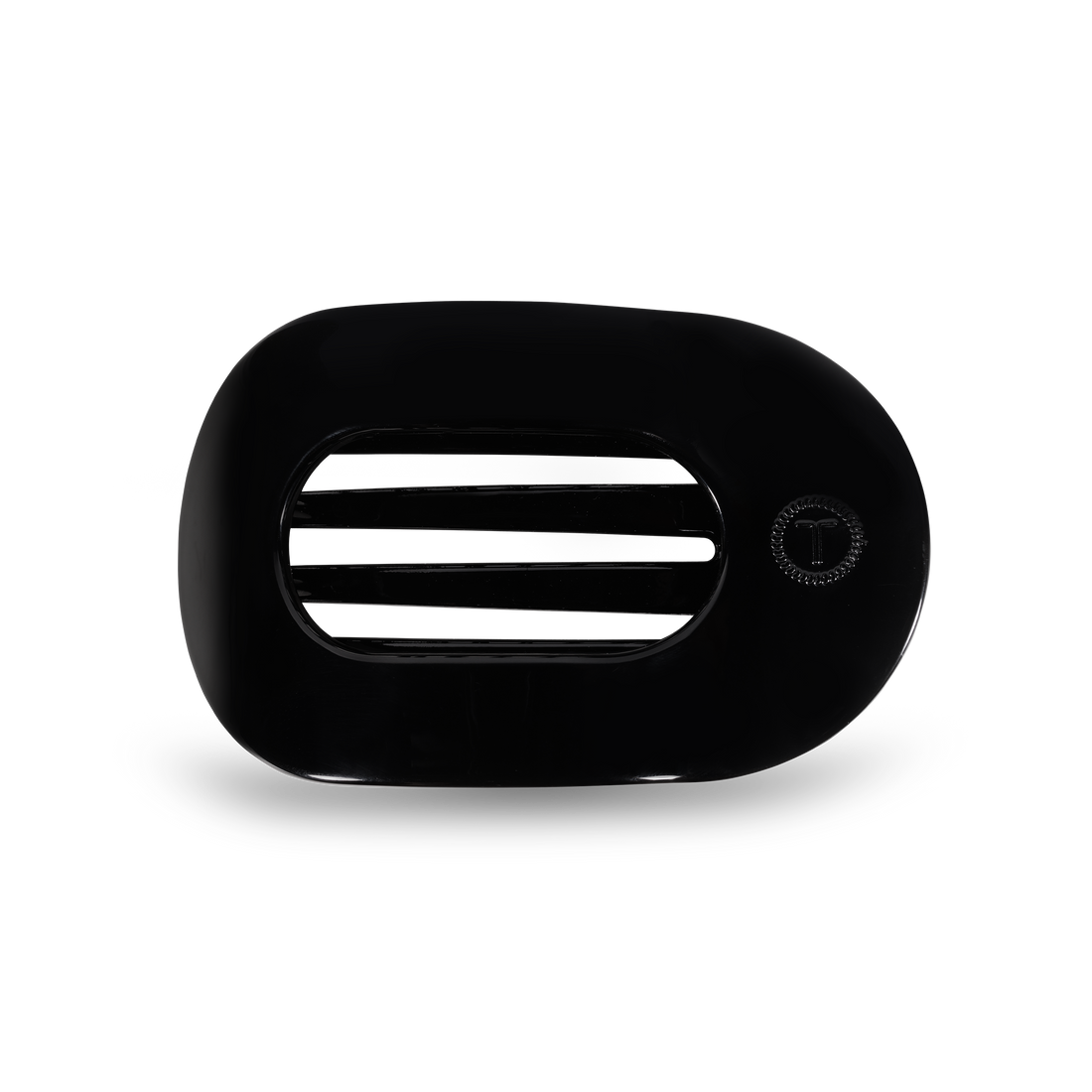 Flat Round Hair Clip | Jet Black