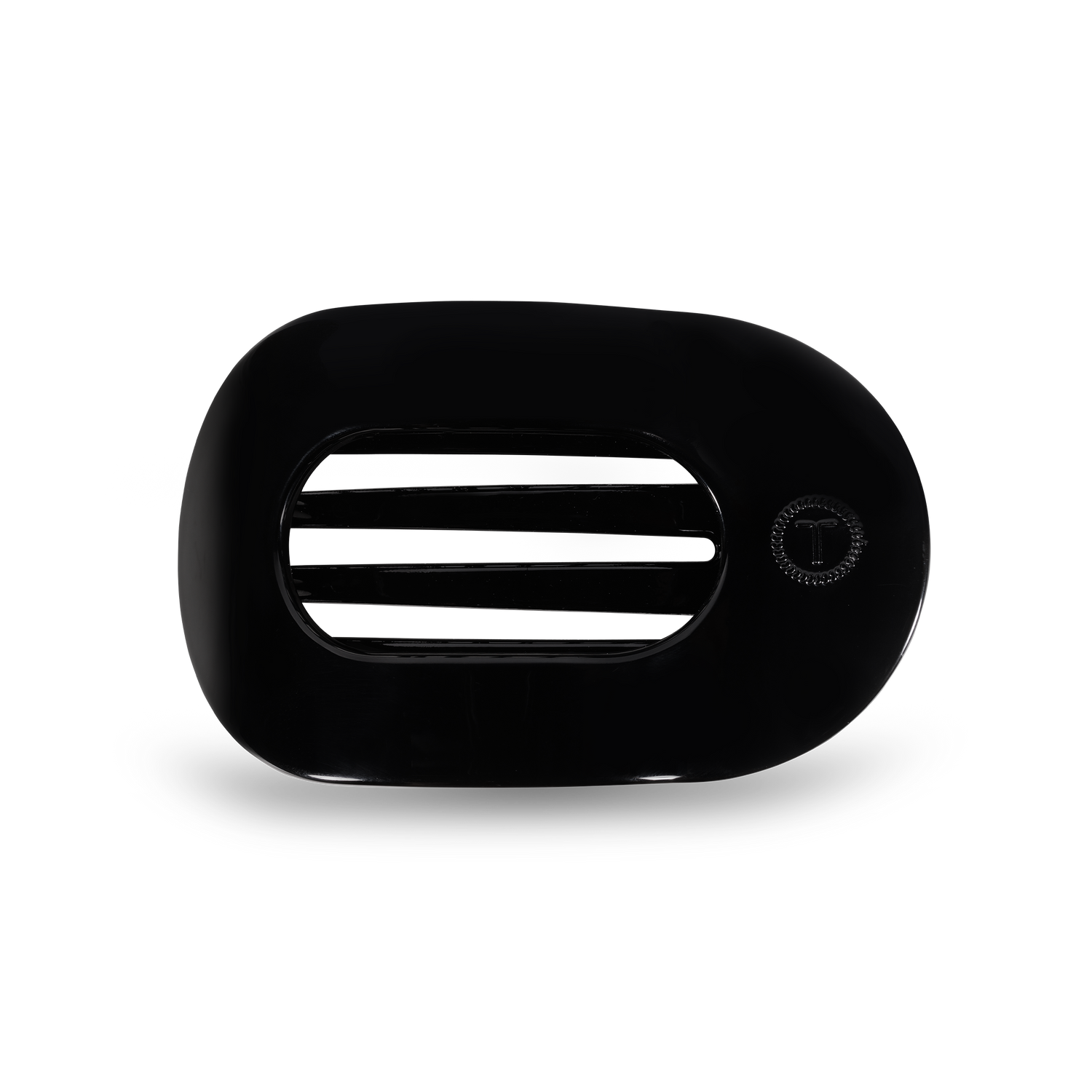Flat Round Hair Clip | Jet Black
