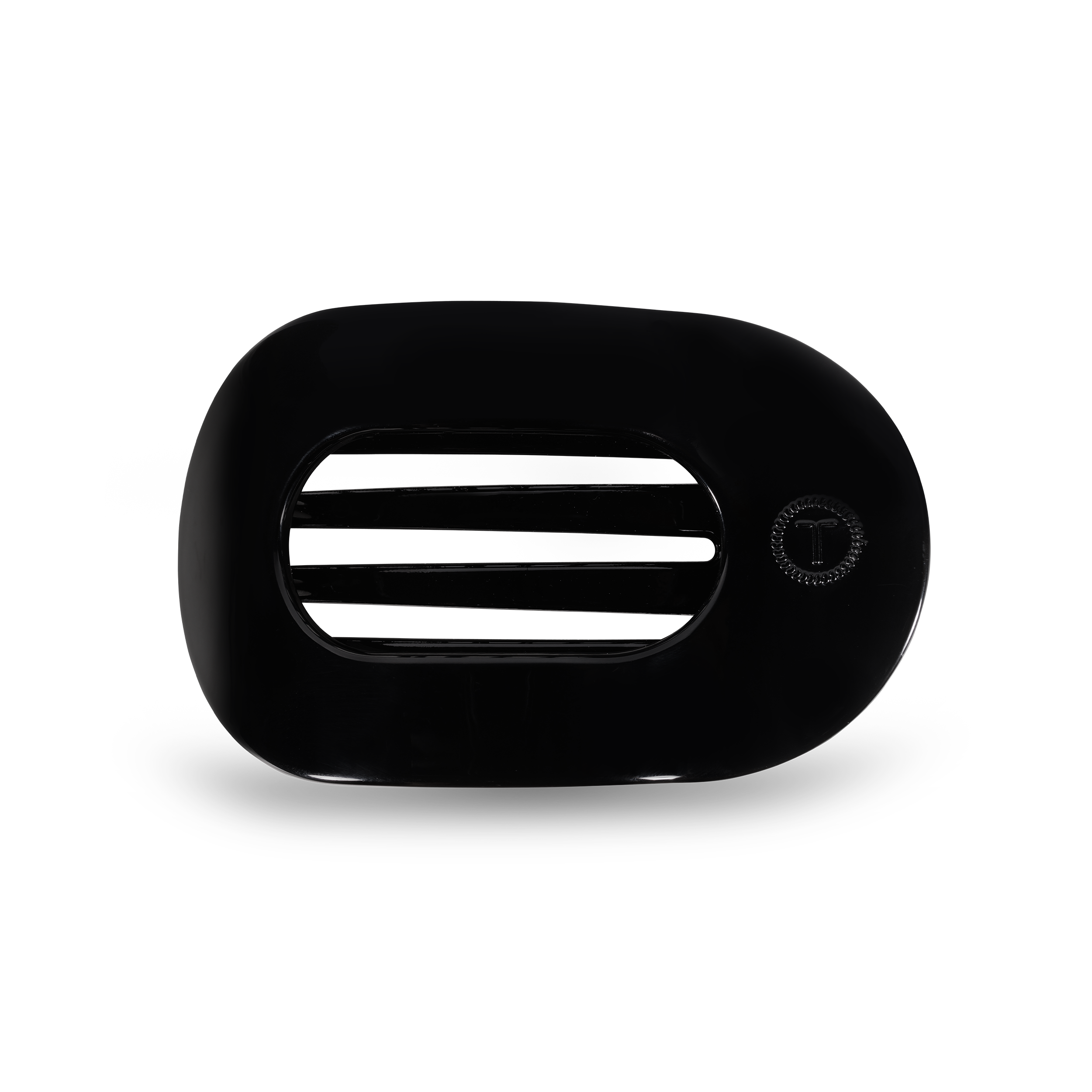 Flat Round Hair Clip | Jet Black