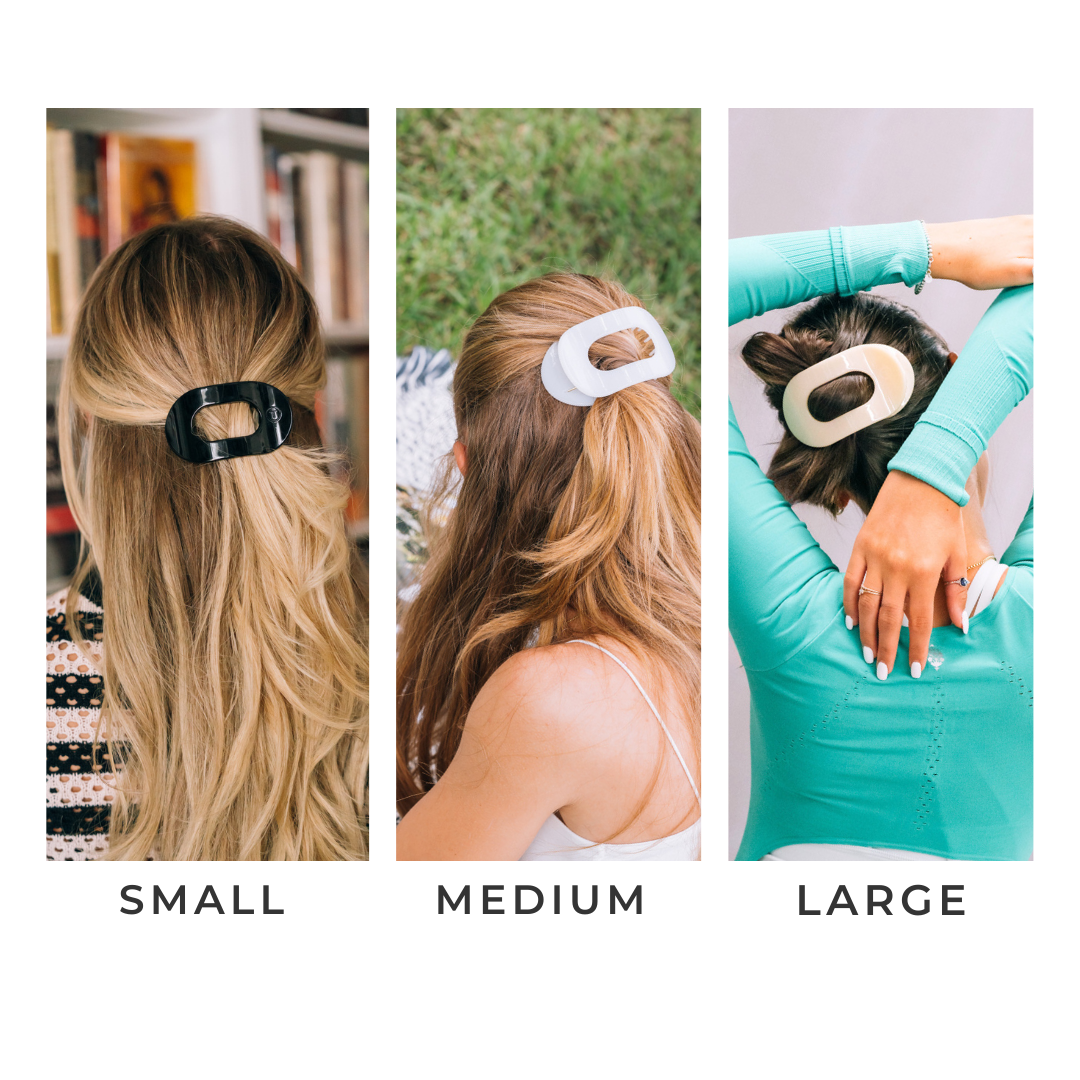 Flat Round Hair Clip | Small | Blonde Tortoise