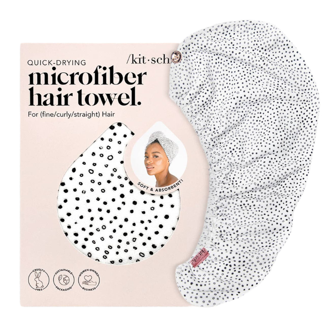 Quick Dry Hair Towel - Micro Dot