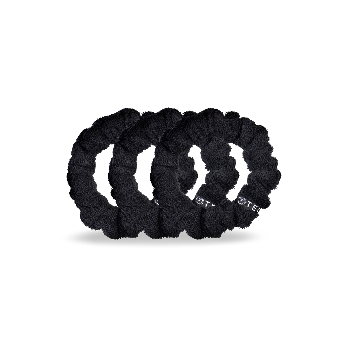 Terry Cloth Hair Scrunchie | Large | Black