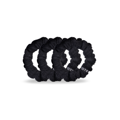 Terry Cloth Hair Scrunchie | Jet Black