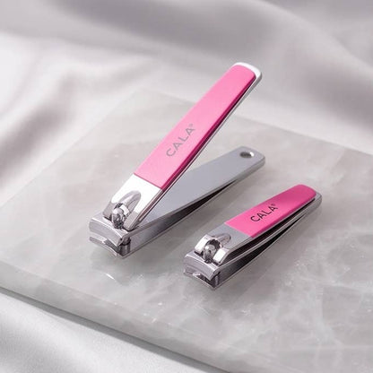 CALA 50812 Coral Soft Touch Nail Clipper Duo Set - 6 sets
