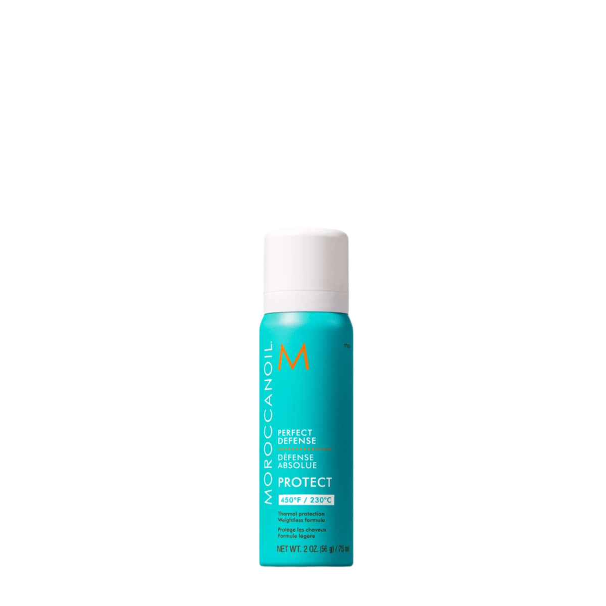 Moroccanoil bottle on a light beige background